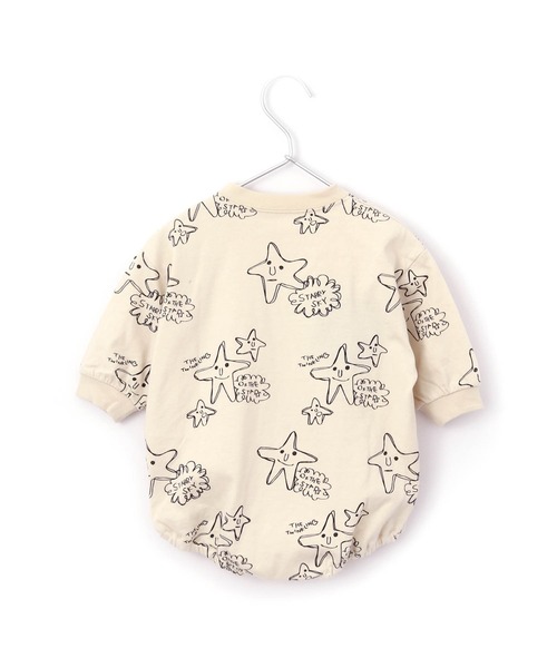 MAKE YOUR DAY（メイクユアデイ）の「お星さま総柄ロンパース■70.80cm（ロンパース・キッズ・アイボリー/グレー・70/80）」の9枚目の写真