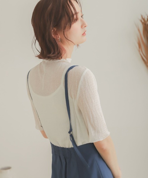 SENSE OF PLACE by URBAN RESEARCH（センスオブプレイスバイアーバンリサーチ）の「ヨウリュウシアーアンサンブル（アンサンブル・レディース・ブラック/オフホワイト/ラベンダー・ONE）」の9枚目の写真