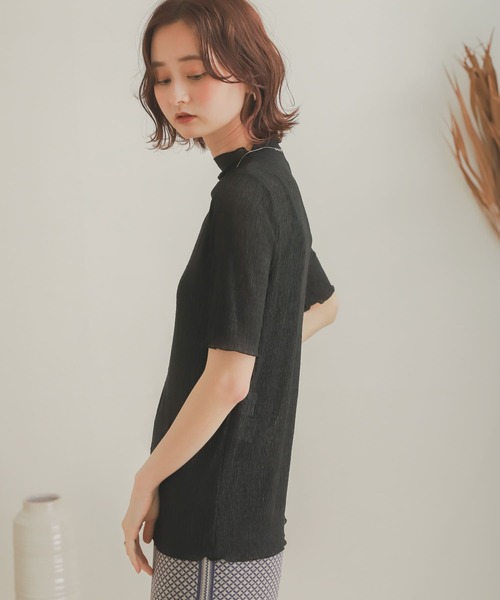 SENSE OF PLACE by URBAN RESEARCH（センスオブプレイスバイアーバンリサーチ）の「ヨウリュウシアーアンサンブル（アンサンブル・レディース・ブラック/オフホワイト/ラベンダー・ONE）」の10枚目の写真