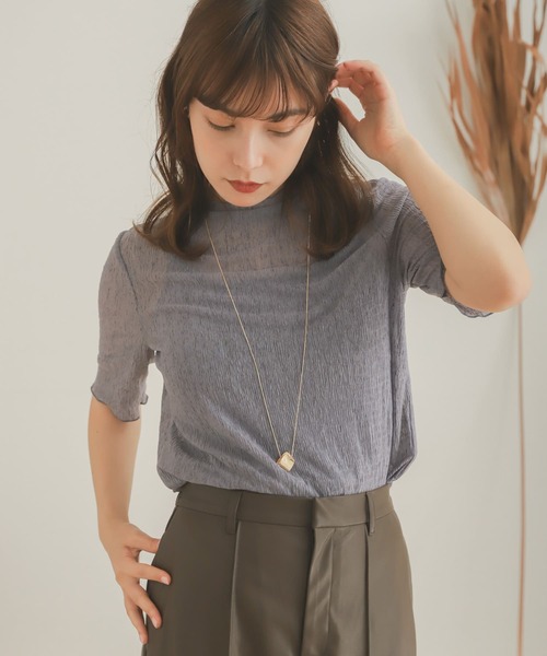 SENSE OF PLACE by URBAN RESEARCH（センスオブプレイスバイアーバンリサーチ）の「ヨウリュウシアーアンサンブル（アンサンブル・レディース・ブラック/オフホワイト/ラベンダー・ONE）」の6枚目の写真