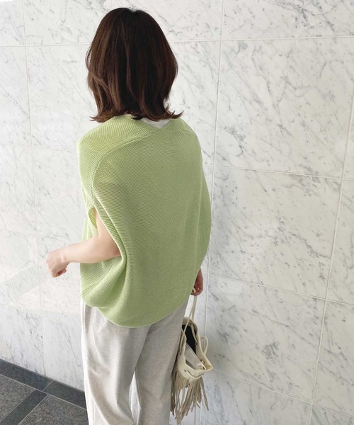 KOBE LETTUCE(コウベレタス)の「レーヨン混ビッグシルエットコクーンサマーニットトップス(ニット/セーター・レディース・ベージュ系その他/ブルー系その他/ピンク/ブラック/オフホワイト/ブラウン系その他/ミント/モカ/ブラック系/ベージュ系/ホワイト/ライラック・FREE)」の21枚目の写真