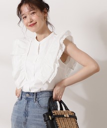 N.（N. Natural Beauty Basic） | コットンレースフリルスリーブブラウス(シャツ/ブラウス)