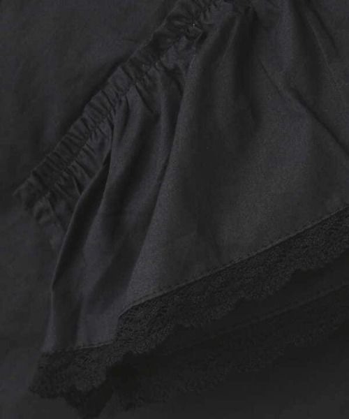 N.（N. Natural Beauty Basic）（エヌエヌナチュラルビューティーベーシック）の「コットンレースフリルスリーブブラウス（シャツ/ブラウス・レディース・ブラック/ホワイト・MEDIUM）」の13枚目の写真