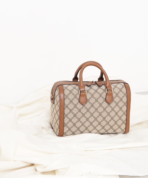 N.（N. Natural Beauty Basic）（エヌエヌナチュラルビューティーベーシック）の「◆モノグラムミニボストンバッグ（ボストンバッグ・レディース・ベージュ系その他/ブラック系その他・ﾌﾘ-）」の21枚目の写真