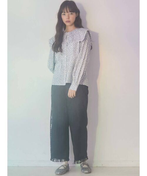 merry jenny（メリージェニー）の「flowerセーラーカラーブラウス（シャツ/ブラウス・レディース・ブラック/ブルー・FREE）」の8枚目の写真