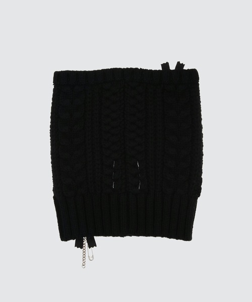 TAKAHIROMIYASHITATheSoloIst.(タカヒロミヤシタザソロイスト)の「aran neck warmer.(ネックウォーマー/スヌード・メンズ・ブラック・ONESIZE)」の3枚目の写真