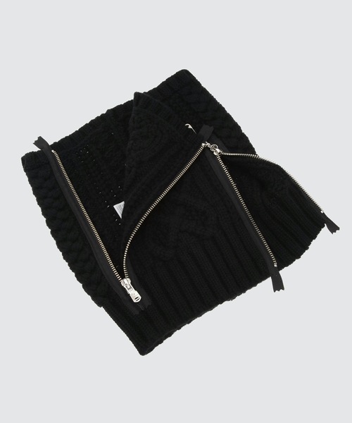 TAKAHIROMIYASHITATheSoloIst.(タカヒロミヤシタザソロイスト)の「aran neck warmer.(ネックウォーマー/スヌード・メンズ・ブラック・ONESIZE)」の2枚目の写真