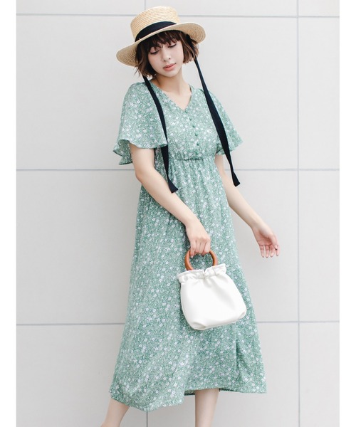 セール フロントボタンフラワーvネックワンピース ワンピース Fifth フィフス のファッション通販 Zozotown