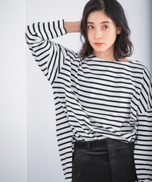 LEPSIM | ボーダーＢＩＧロンT長袖　959132(Tシャツ/カットソー)