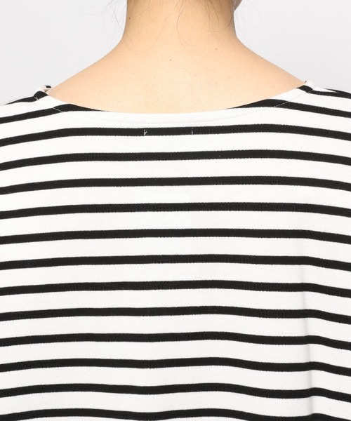 LEPSIM（レプシィム）の「ボーダーＢＩＧロンT長袖　959132（Tシャツ/カットソー・レディース・ブラック/オレンジ/ブラウン/オフホワイト/モカ/イエロー/ブラック系その他・FREE）」の13枚目の写真