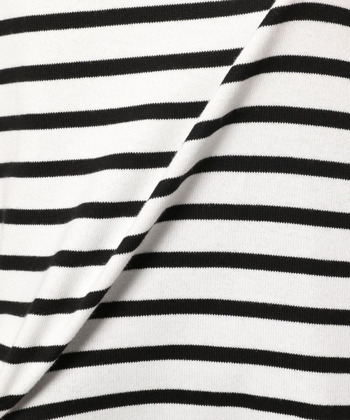 LEPSIM（レプシィム）の「ボーダーＢＩＧロンT長袖　959132（Tシャツ/カットソー・レディース・ブラック/オレンジ/ブラウン/オフホワイト/モカ/イエロー/ブラック系その他・FREE）」の10枚目の写真