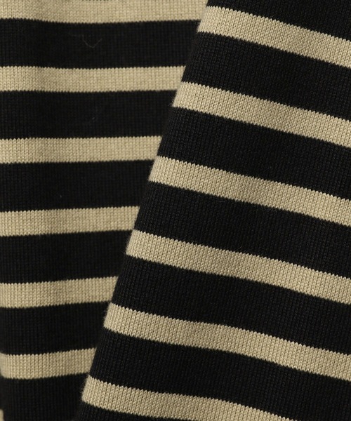 LEPSIM（レプシィム）の「ボーダーＢＩＧロンT長袖　959132（Tシャツ/カットソー・レディース・ブラック/オレンジ/ブラウン/オフホワイト/モカ/イエロー/ブラック系その他・FREE）」の16枚目の写真