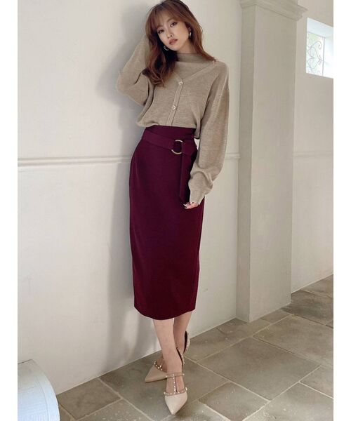 RESEXXY（リゼクシー）の「ベルトリボンペンシルスカート（スカート・レディース・ブラック/ベージュ/グリーン/ワイン・FREE）」の20枚目の写真