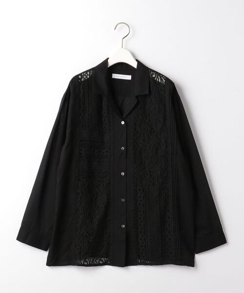 BRACTMENT（ブラクトメント）の「＜BRACTMENT(ブラクトメント)＞BM レース切り替え シャツ（シャツ/ブラウス・レディース・ホワイト/ブラック・FREE）」の2枚目の写真