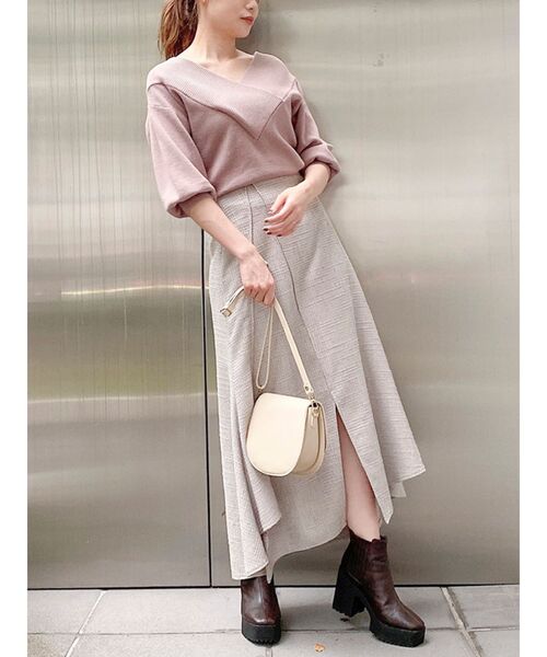 dazzlin（ダズリン）の「スリットアソートフレアスカート（スカート・レディース・グレー/レッド/ブラウン・SMALL/MEDIUM）」の7枚目の写真