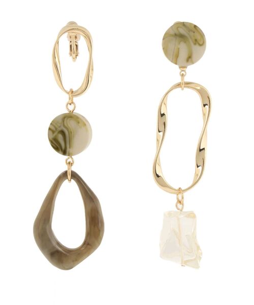 MERCURYDUO（マーキュリーデュオ）の「アシメマルチデザインイヤリング（ピアス（両耳用）・レディース・シルバー/ゴールド・FREE）」の2枚目の写真