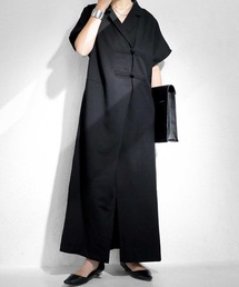 antiqua（アンティカ）の「デザインカシュクールワンピ（ワンピース）」