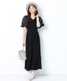 JUSGLITTY（ジャスグリッティー）の「異素材袖ボリュームニット