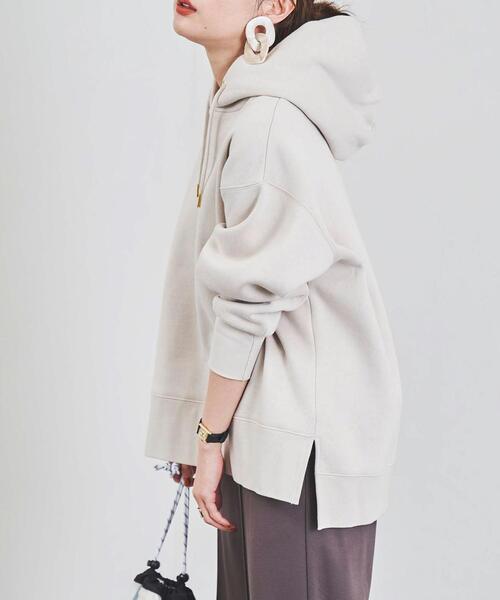 coen（コーエン）の「【WEB限定復刻】CVC裏起毛オーバーサイズフーディパーカー（セットアップ対応可能）（パーカー・レディース・ブラック/オフホワイト/ブラック系その他/グリーン系その他/オレンジ系その他/ライラック系・MEDIUM/LARGE）」の2枚目の写真