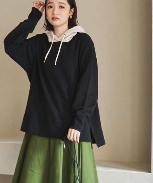 coen（コーエン）の「【WEB限定復刻】CVC裏起毛オーバーサイズフーディパーカー（セットアップ対応可能）（パーカー・レディース・ブラック/オフホワイト/ブラック系その他/グリーン系その他/オレンジ系その他/ライラック系・MEDIUM/LARGE）」の22枚目の写真