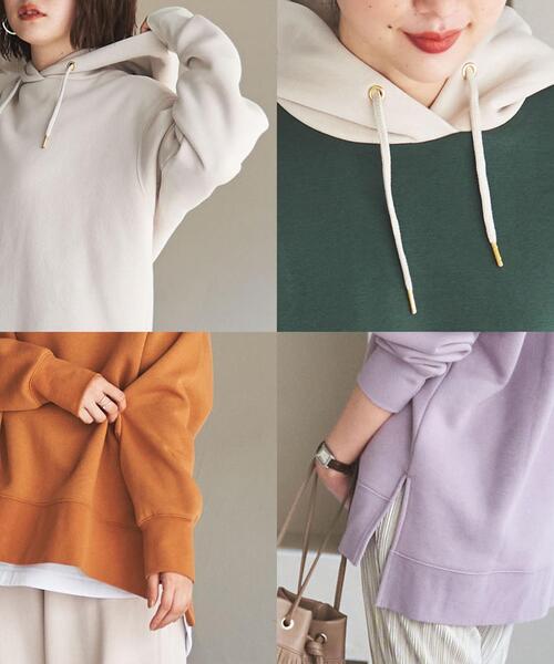 coen（コーエン）の「【WEB限定復刻】CVC裏起毛オーバーサイズフーディパーカー（セットアップ対応可能）（パーカー・レディース・ブラック/オフホワイト/ブラック系その他/グリーン系その他/オレンジ系その他/ライラック系・MEDIUM/LARGE）」の10枚目の写真