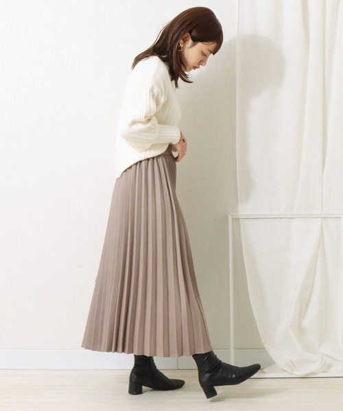 libelle more（リベル モア）の「起毛ツイル　アコーディオンプリーツスカート（スカート・レディース・ブラック/モカ/ライトカーキ/グレイッシュベージュ・M/L）」の20枚目の写真