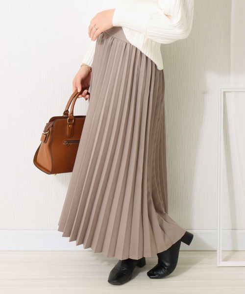 libelle more（リベル モア）の「起毛ツイル　アコーディオンプリーツスカート（スカート・レディース・ブラック/モカ/ライトカーキ/グレイッシュベージュ・M/L）」の17枚目の写真