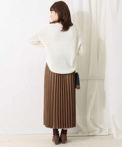 libelle more（リベル モア）の「起毛ツイル　アコーディオンプリーツスカート（スカート・レディース・ブラック/モカ/ライトカーキ/グレイッシュベージュ・M/L）」の10枚目の写真