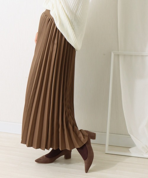 libelle more（リベル モア）の「起毛ツイル　アコーディオンプリーツスカート（スカート・レディース・ブラック/モカ/ライトカーキ/グレイッシュベージュ・M/L）」の19枚目の写真