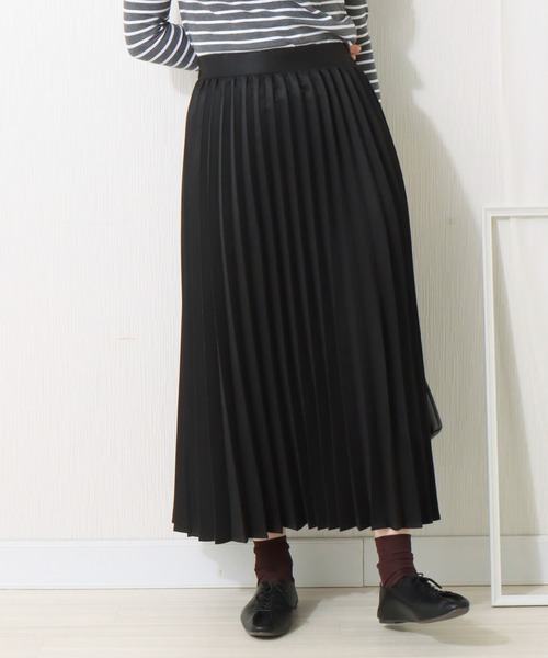 libelle more（リベル モア）の「起毛ツイル　アコーディオンプリーツスカート（スカート・レディース・ブラック/モカ/ライトカーキ/グレイッシュベージュ・M/L）」の18枚目の写真