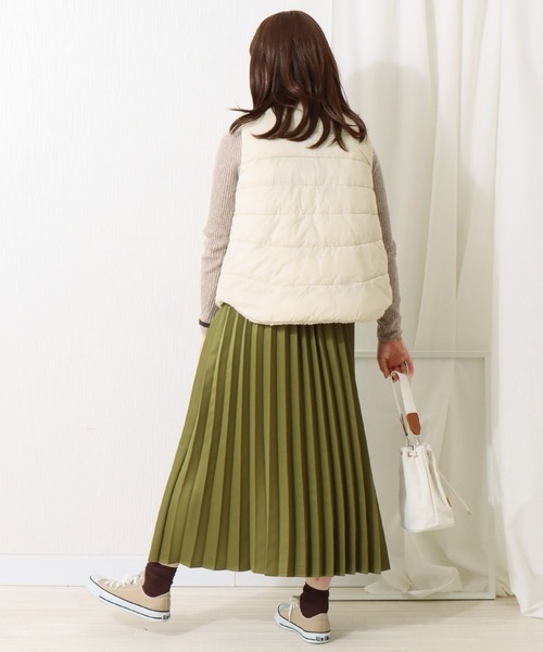 libelle more（リベル モア）の「起毛ツイル　アコーディオンプリーツスカート（スカート・レディース・ブラック/モカ/ライトカーキ/グレイッシュベージュ・M/L）」の11枚目の写真
