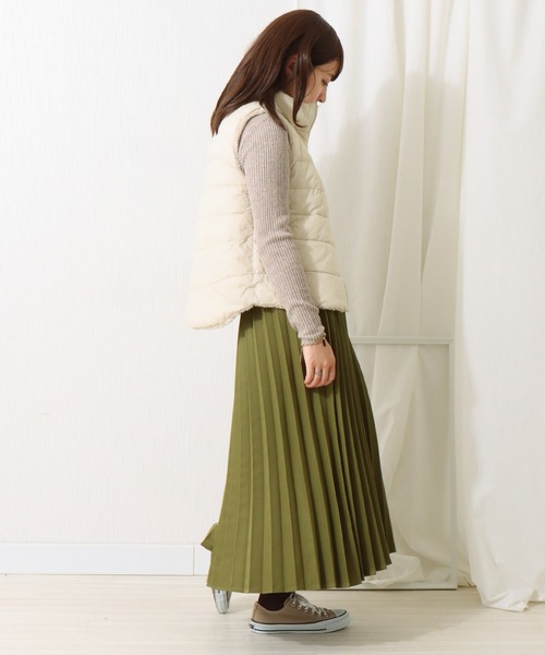libelle more（リベル モア）の「起毛ツイル　アコーディオンプリーツスカート（スカート・レディース・ブラック/モカ/ライトカーキ/グレイッシュベージュ・M/L）」の16枚目の写真