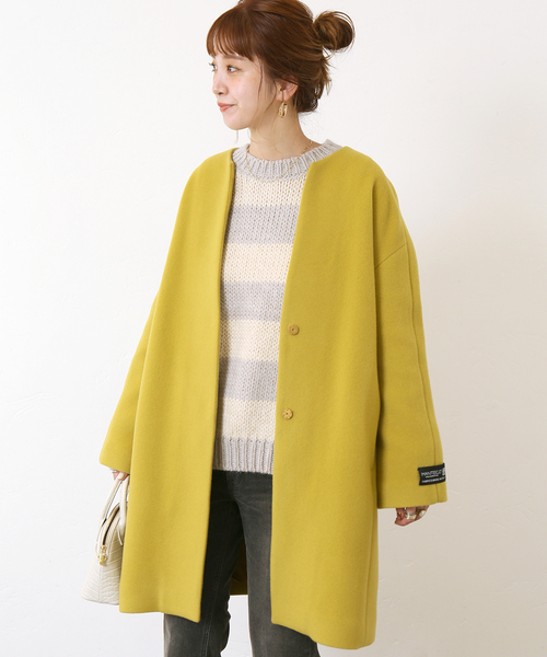 Simplicite（サンプリシテ）の「MANTECO Wフェイスノーカラーコート