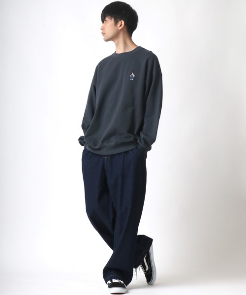 BEN DAVIS(ベンデイビス)の「BEN DAVIS/ベンデイビス ビッグシルエット ワンポイント ミニゴリラ刺繍 スウェット トレーナー(スウェット・メンズ・グリーン/ブルー/ライトグレー/チャコールグレー・M/L/XL)」の18枚目の写真