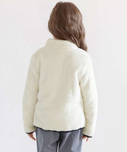 Bee des Bee（ビーデスビー）の「ボアジャケット（その他アウター・キッズ・ベージュ/ブラック/オフホワイト/ラベンダー/チャコール/ライトブルー/コーラルピンク・110cm/120cm/130cm/140cm/150cm/100cm）」の11枚目の写真