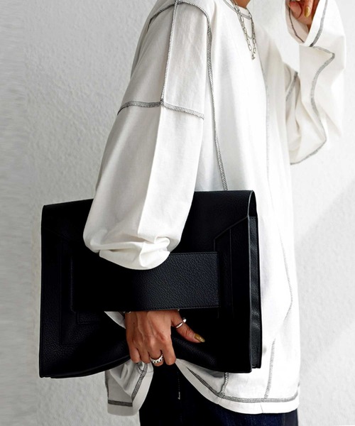 antiqua（アンティカ）の「アウトステッチロンT（Tシャツ/カットソー・メンズ・ブラック/パープル/オフホワイト・FREE）」の20枚目の写真