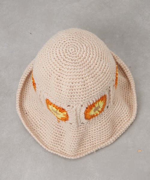 CIAOPANIC TYPY（チャオパニックティピー）の「クロシェハット（ハット・レディース・アイボリー/グリーン/ネイビー・ONE SIZE）」の17枚目の写真