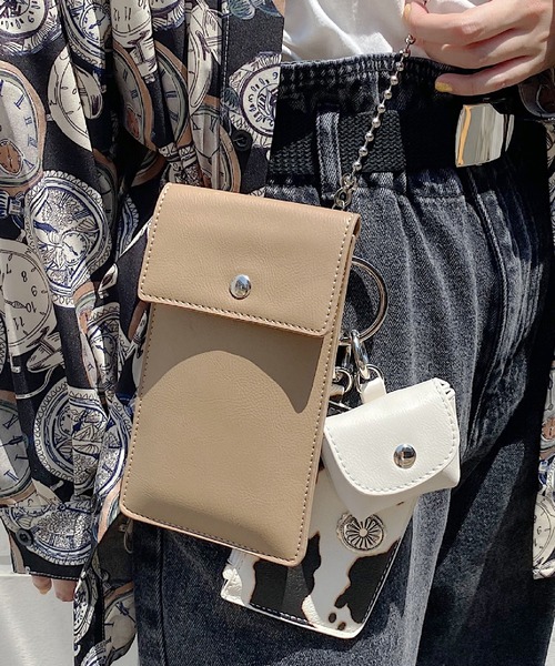 SPINNS（スピンズ）の「【組み合わせ自由自在】フェイクレザーカスタムバッグ モバイルケース（スマホケース/カバー・レディース・ブラック/アイボリー/ベージュ・ONESIZE）」の6枚目の写真