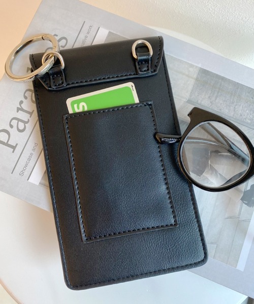 SPINNS（スピンズ）の「【組み合わせ自由自在】フェイクレザーカスタムバッグ モバイルケース（スマホケース/カバー・レディース・ブラック/アイボリー/ベージュ・ONESIZE）」の14枚目の写真