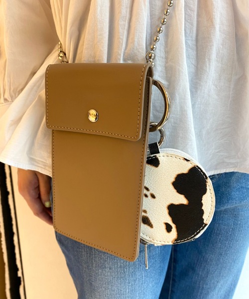 SPINNS（スピンズ）の「【組み合わせ自由自在】フェイクレザーカスタムバッグ モバイルケース（スマホケース/カバー・レディース・ブラック/アイボリー/ベージュ・ONESIZE）」の16枚目の写真