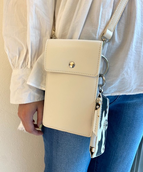 SPINNS（スピンズ）の「【組み合わせ自由自在】フェイクレザーカスタムバッグ モバイルケース（スマホケース/カバー・レディース・ブラック/アイボリー/ベージュ・ONESIZE）」の9枚目の写真