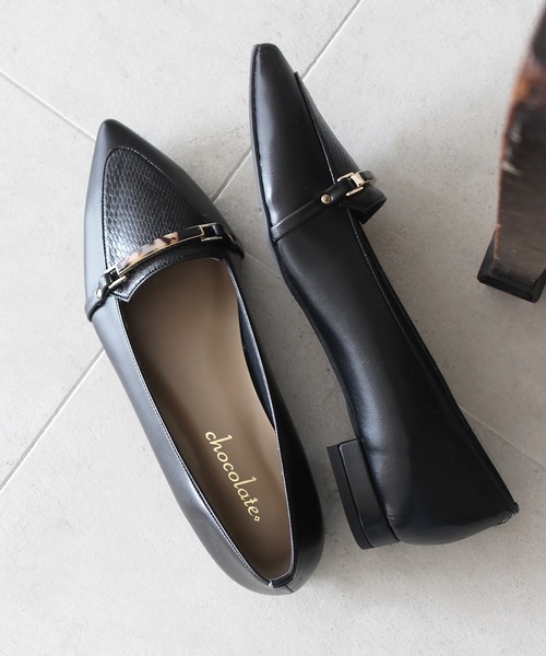 chocolates（チョコラテス）の「ポインテッドトゥ ビット ローファー【日本製】（ローファー・レディース・アイボリー/ダークブラウン/カーキ/ブラック/ライトグレー・22cm/23.5cm/23cm/25cm/24.5cm/22.5cm/24cm）」の20枚目の写真