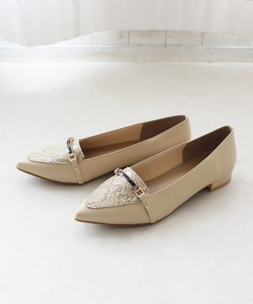 chocolates（チョコラテス）の「ポインテッドトゥ ビット ローファー【日本製】（ローファー・レディース・アイボリー/ダークブラウン/カーキ/ブラック/ライトグレー・22cm/23.5cm/23cm/25cm/24.5cm/22.5cm/24cm）」の14枚目の写真