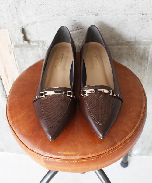 chocolates（チョコラテス）の「ポインテッドトゥ ビット ローファー【日本製】（ローファー・レディース・アイボリー/ダークブラウン/カーキ/ブラック/ライトグレー・22cm/23.5cm/23cm/25cm/24.5cm/22.5cm/24cm）」の22枚目の写真