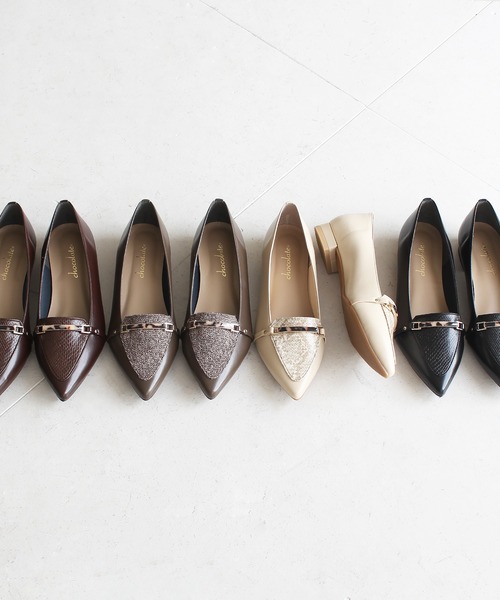 chocolates（チョコラテス）の「ポインテッドトゥ ビット ローファー【日本製】（ローファー・レディース・アイボリー/ダークブラウン/カーキ/ブラック/ライトグレー・22cm/23.5cm/23cm/25cm/24.5cm/22.5cm/24cm）」の8枚目の写真