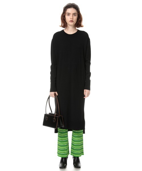 SLY(スライ)の「CREW NECK MIDI OP クルーネックミディアム ワンピース(ワンピース・レディース・ブラック/キャメル/ターコイズブルー/イエロー・FREE)」の5枚目の写真