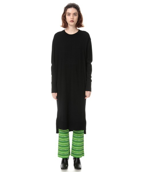 SLY(スライ)の「CREW NECK MIDI OP クルーネックミディアム ワンピース(ワンピース・レディース・ブラック/キャメル/ターコイズブルー/イエロー・FREE)」の6枚目の写真