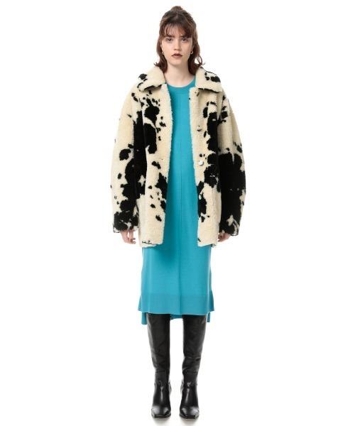 SLY(スライ)の「CREW NECK MIDI OP クルーネックミディアム ワンピース(ワンピース・レディース・ブラック/キャメル/ターコイズブルー/イエロー・FREE)」の9枚目の写真