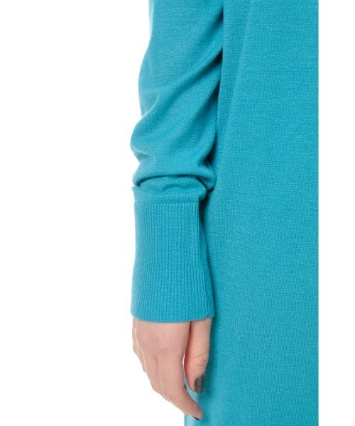 SLY(スライ)の「CREW NECK MIDI OP クルーネックミディアム ワンピース(ワンピース・レディース・ブラック/キャメル/ターコイズブルー/イエロー・FREE)」の14枚目の写真