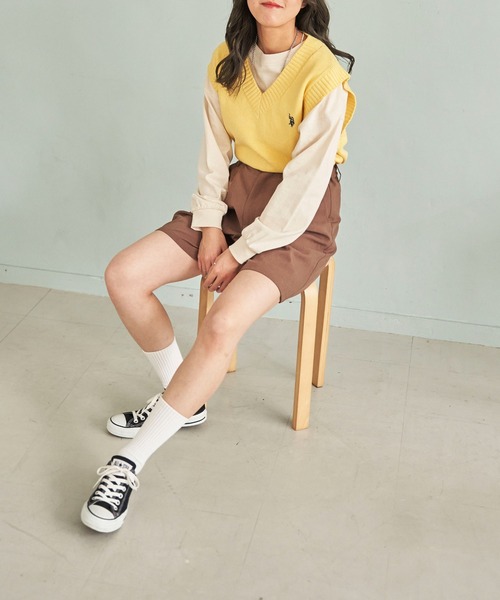 U.S. POLO ASSN.（ユーエスポロアッスン）の「∴WEGO/U.S. POLO ASSN. 別注カラーワンポイントベスト（ベスト・レディース・サックスブルー/グリーン/ピンク/杢グレー/オフホワイト/ブルー系その他/ブラック/ライトイエロー・FREE）」の13枚目の写真